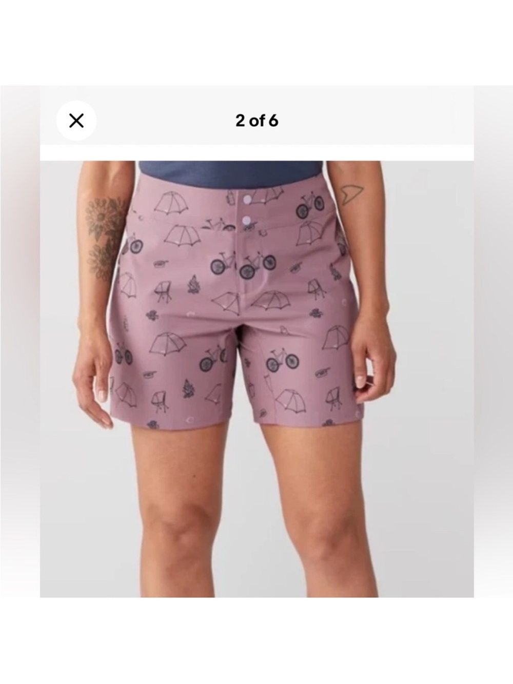 NEW WILD RYE Ruby Women's Mountain Bike Shorts CAMP MAUVE Size 12